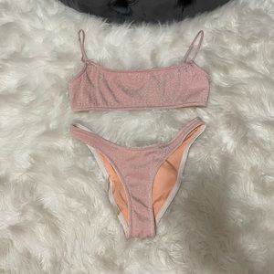 Pink Sparkle Triangl Bikini